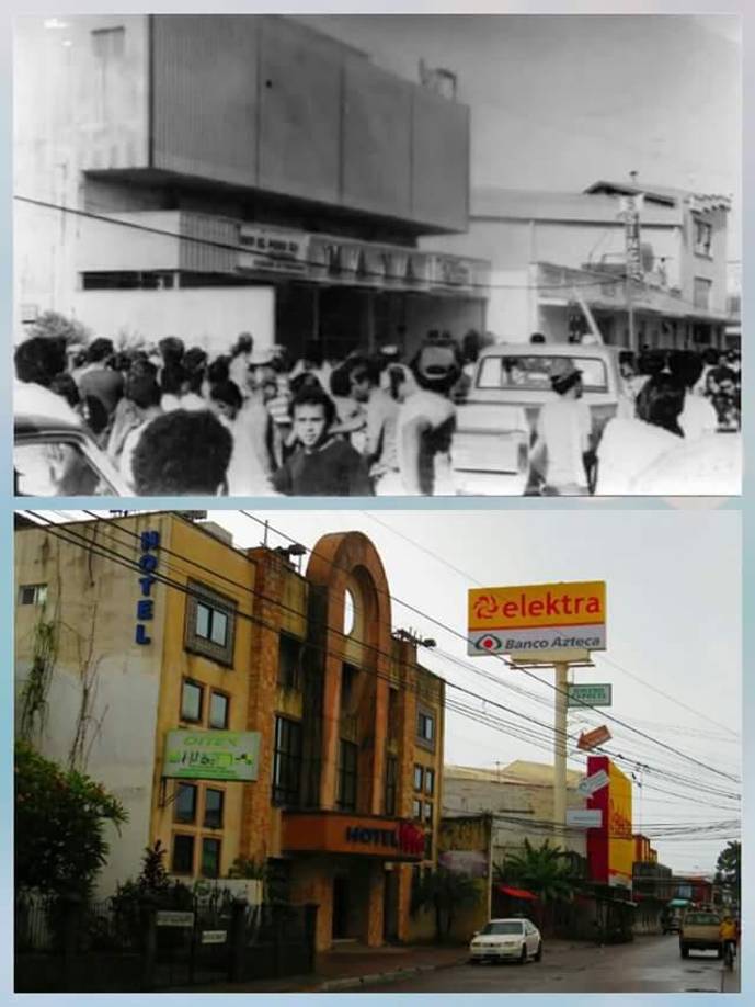 El cine Maya era muy visitado por la población ceibeña que asistía a ver las películas, en su amyoría estadounidenses. 
