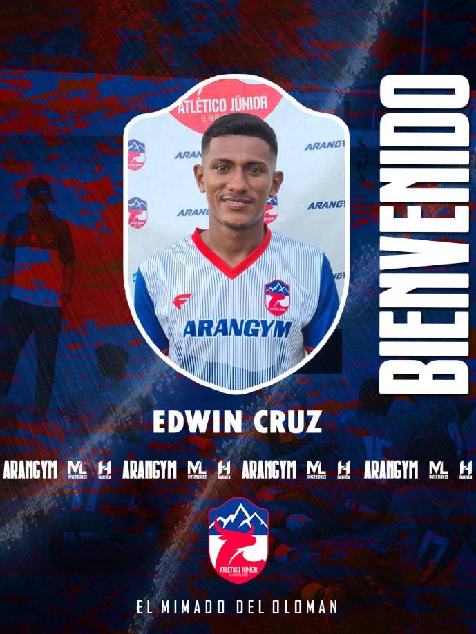 El Atlético Júnior de la Liga de Ascenso anunció el fichaje del futbolista hondureño Edwin Cruz.