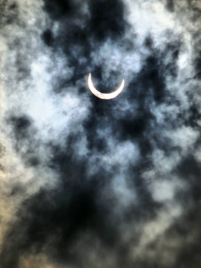 ¡Espectacular! Fotos del eclipse solar que oscurece a Honduras