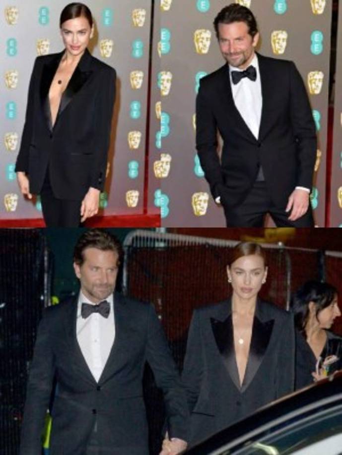 Durante los Premios de Cine BAFTA de 2019, en febrero de 2019, Cooper expresó gratitud con su dama mientras aceptaba el reconocimiento a la Mejor Canción Original por A Star Is Born: 'Yo ... necesito agradecer a Irina por aguantarme mientras intentaba hacer música en nuestro sótano durante un año', expresó el actor.<br/><br/>La pareja llegó junta a la ceremonia celebrada en Londres, sin embargo, decidieron no posar juntos en la alfombra roja.<br/><br/>