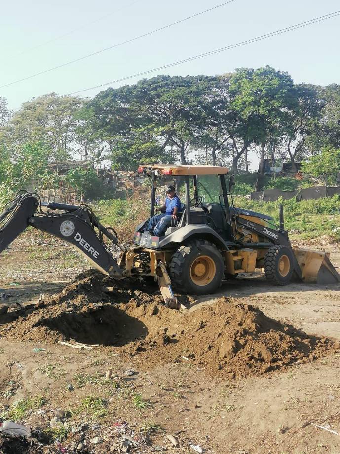 Desalojan a 10 familias en bordo La Palizada de San Pedro Sula