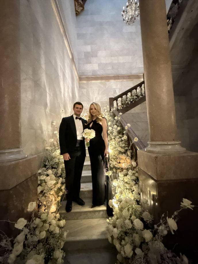 La cuarta hija del presidente, de 31 años de edad, está casada con el empresario Michael Boulos, y esperan su primer hijo.