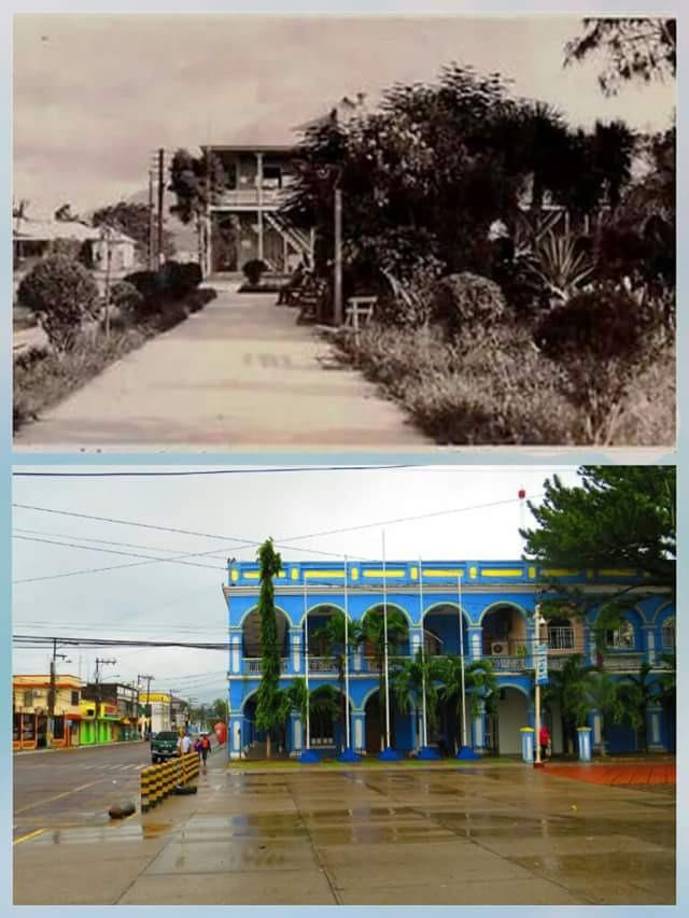 Antigua municipalidad de madera de La Ceiba. 