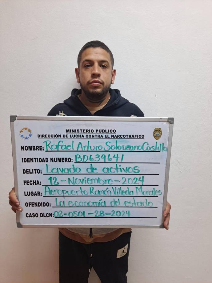 Los detenidos son: Rafael Arturo Solórzano Castillo (29 años).