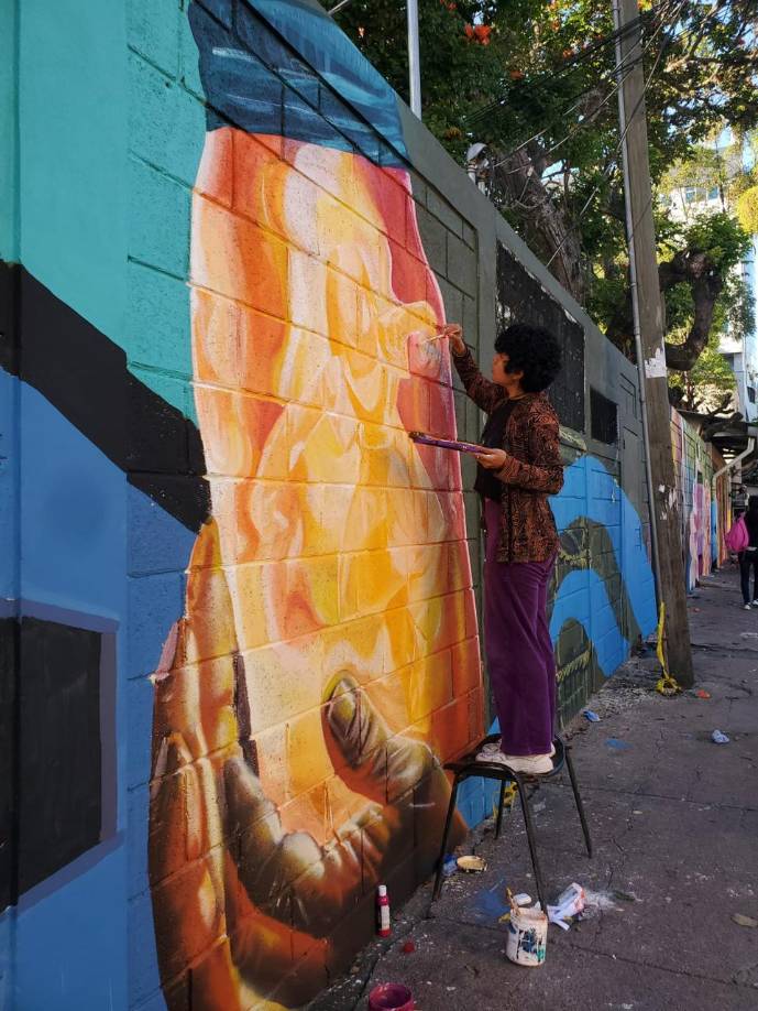 Realizan proyecto artístico en el Asilo de Inválidos del Hospital San Felipe