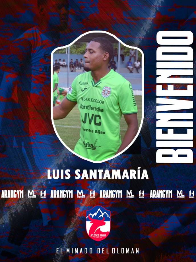 El Atlético Júnior de la Liga de Ascenso anunció el fichaje del lateral derecho Luis Sntamaría.