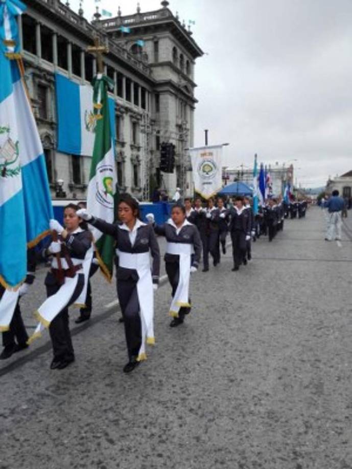 Guatemala: La jornada vespertina del INCA es una de las bandas más numerosas que se ha presentado hasta el momento. <br/>