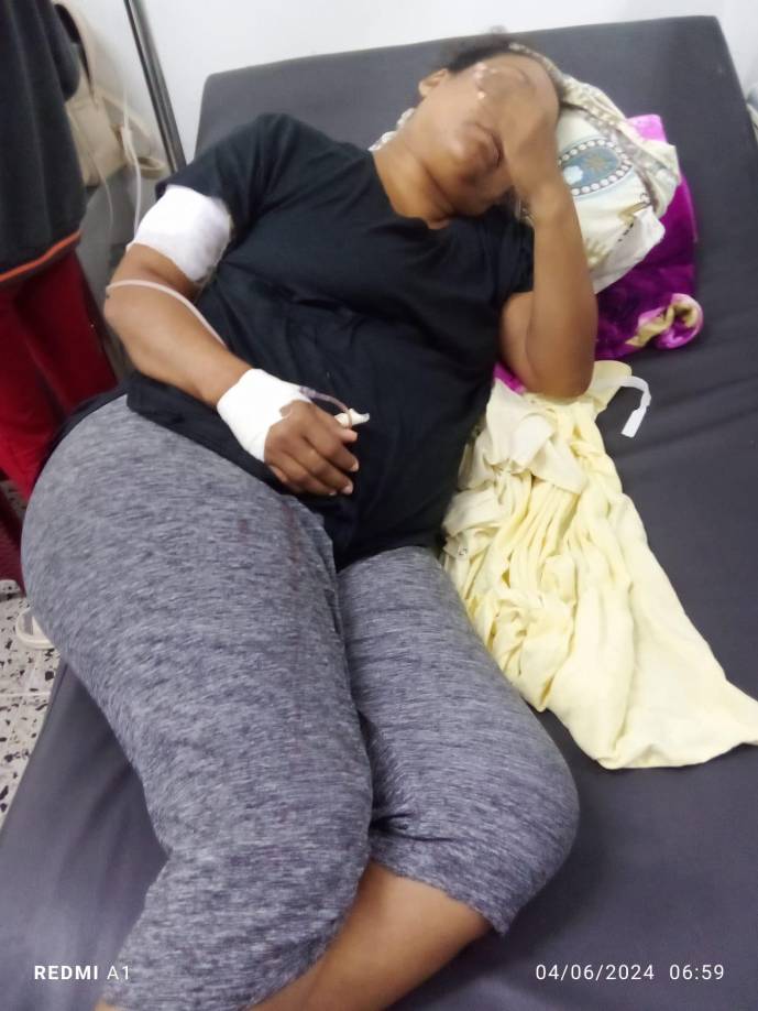 Margarita Velásquez se encuentra gravemente herida en el hospital de la Ceiba. 