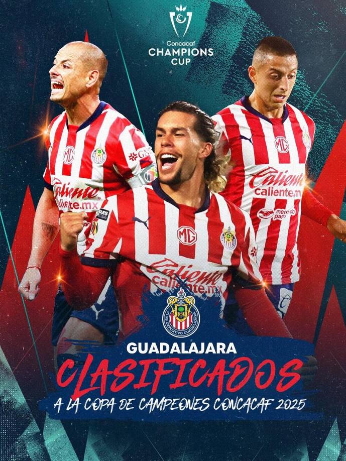 CD Guadalajara (MÉXICO): Chivas regresa a la Copa de Campeones como uno de los mejores clubes en la tabla general de la Liga MX 2023-24. Esta será su segunda aparición desde su última conquista del título en 2018. También fueron campeones de la edición inaugural del torneo en 1962.