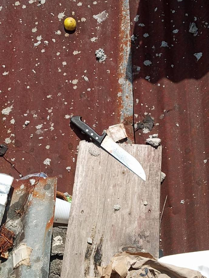 Este fue el cuchillo con el que le habrían quitado la vida a Durbin Soto.