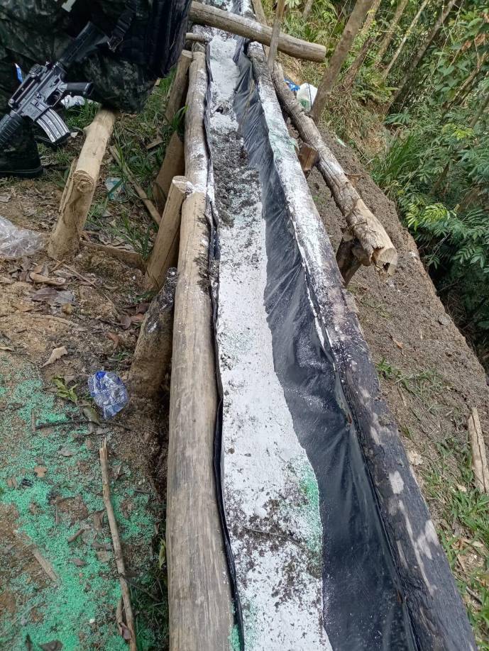 La operación fue ejecutada en el Cerro la Ceibita, Palestina, Olancho.