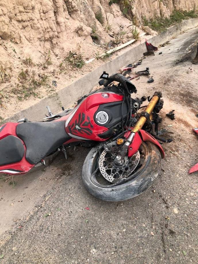 Esta era la motocicleta que Allan conducía al momento del accidente.