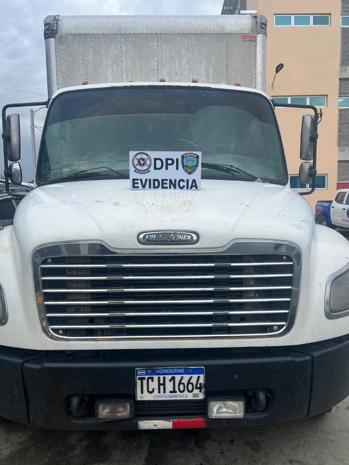 El camión que le encontraron a Edy Nelson Corea en su captura.