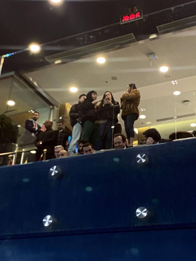 La familia de Cristiano Ronaldo estaba en el palco apoyando al futbolista portugués.