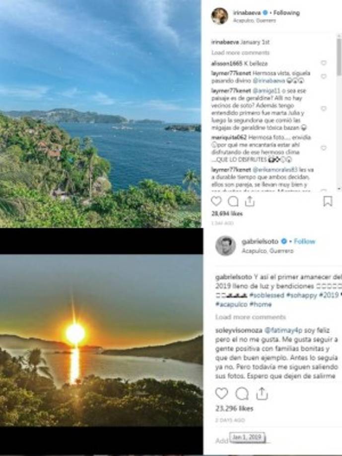 Aunque la pareja no publicó fotos posando hombro a hombro, sí se encargaron de dejar patente que estuvieron juntos durante el fin de año celebrando en las playas de Acapulco.