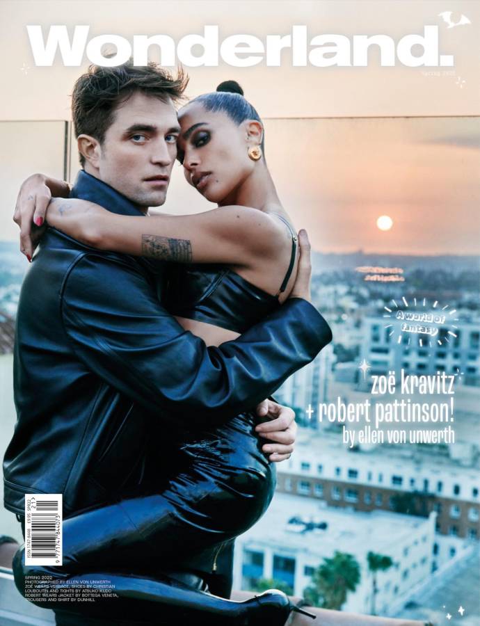 Robert Pattinson y Zoë Kravitz posan para la revista “Wonderland”.