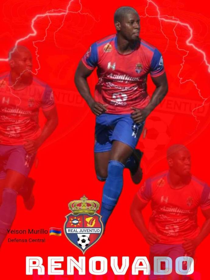 Real Juventud anunció la renovación del defensor central Yeison Murillo.