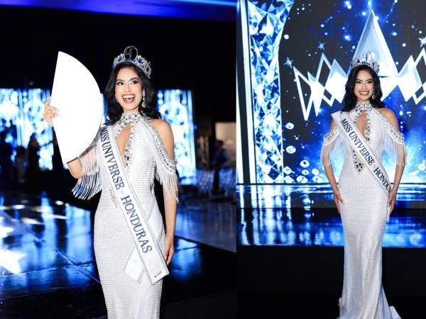 Luisa Pineda lució un segundo vestido de noche momentos después de ganar la corona del Miss Honduras Universe 2026.