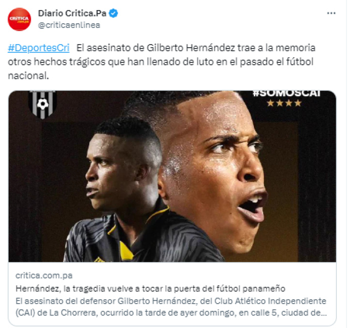 CAI confirma el fallecimiento de Gilberto Hernández