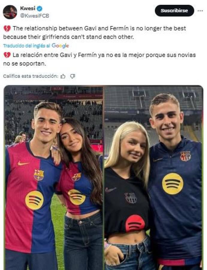 Relación rota entre Gavi y Fermín: señalan a sus novias como el motivo