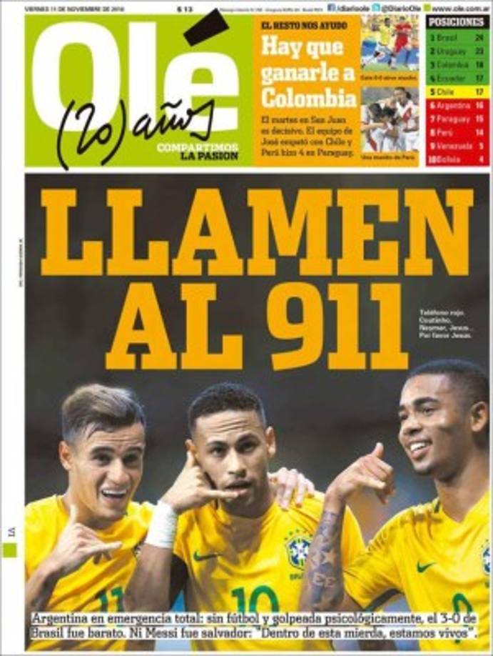 El Diario Olé de Argentina.