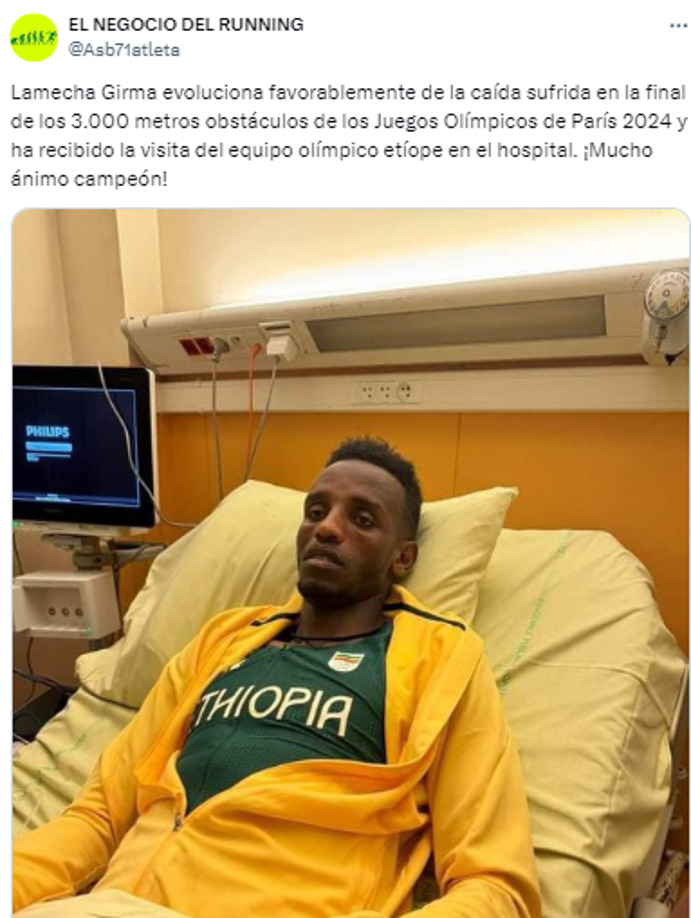 “Esperamos que esté OK y que pueda recuperarse pronto. A nadie le gusta ver un accidente así”, añadió Mark Adams.