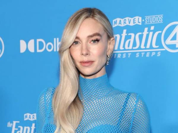 La actriz británica Vanessa Kirby durante la promoción de Los Cuatro Fantásticos.