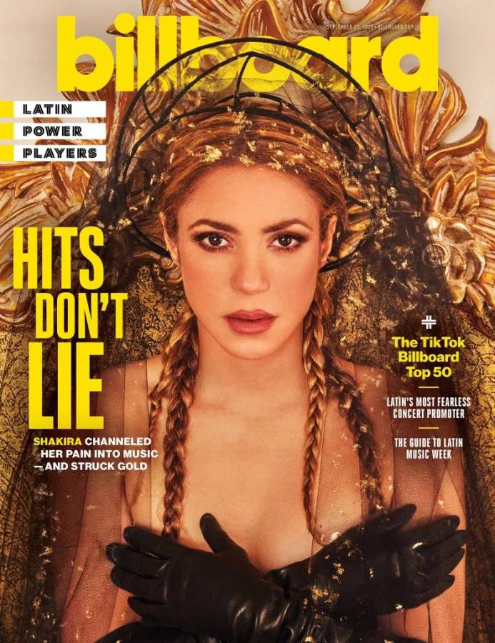 Shakira en la portada de la nueva edición de la revista Billboard.