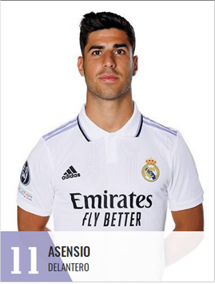 Marco Asensio - El delantero español seguirá llevando el dorsal 11 en su espalda.