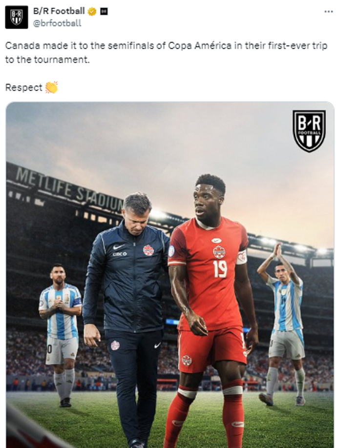 También muchos mostraron respeto por la primera campaña de Canadá en la Copa América 2024. 