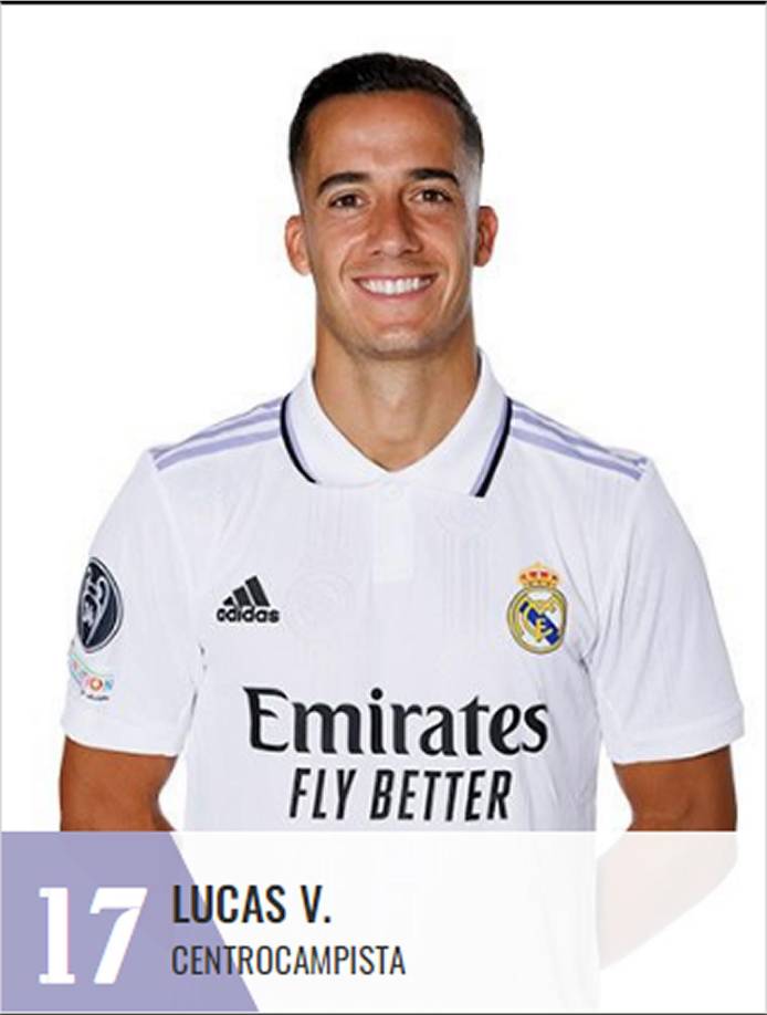 Lucas Vázquez - El español se mantiene con el dorsal 17 en su espalda.