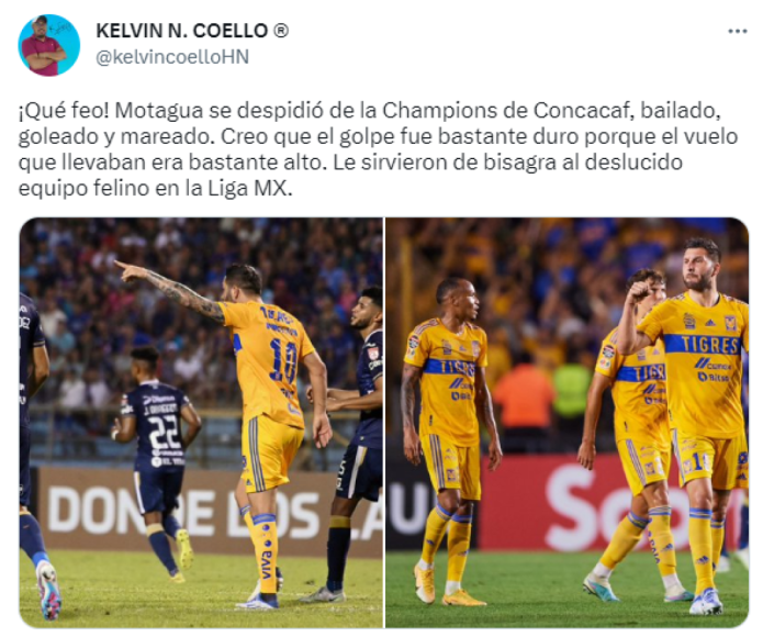 Kelvin Coello, periodista de GOLAZO: “¡Qué feo! Motagua se despidió de la Champions de Concacaf, bailado, goleado y mareado. Creo que el golpe fue bastante duro porque el vuelo que llevaban era bastante alto”