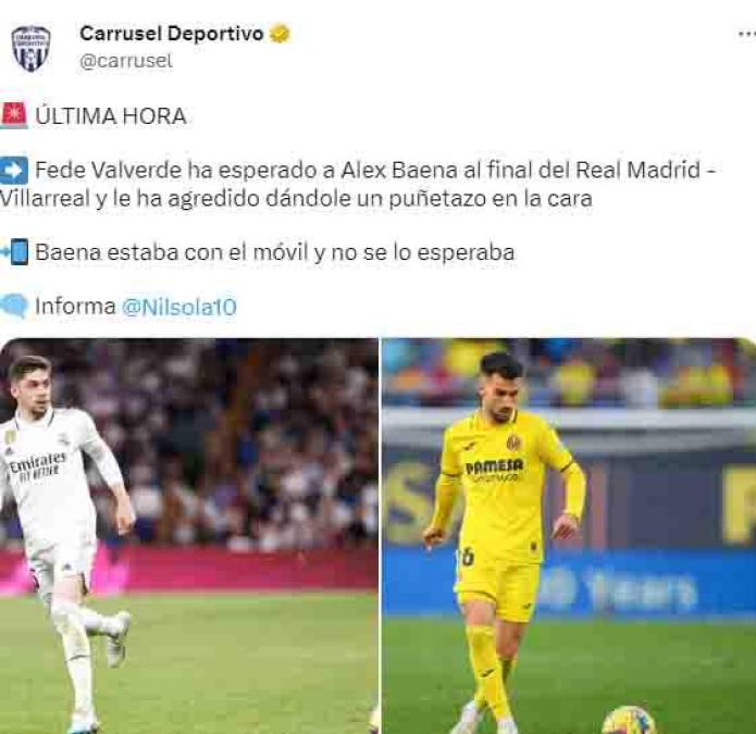 Cuando los jugadores del Submarino Amarillo se disponían a subir al autobús, Valverde se acercó a Baena y presuntamente le agredió. El futbolista del Villarreal estaba mirando su teléfono móvil.