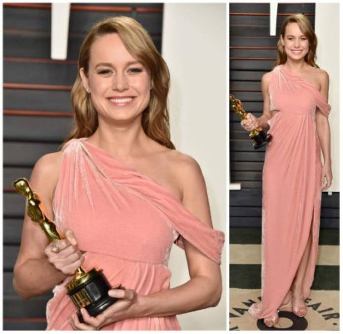 Brie Larson cambió su inesperado Gucci por un vestido de terciopelo rosa de Monse, la firma con 50% de ADN español que se ha convertido en el último descubrimiento en Estados Unidos.