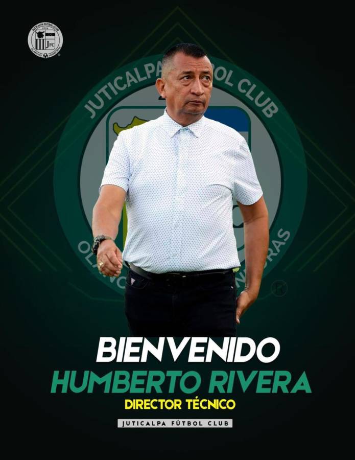 Anuncio oficial del Juticalpa FC sobre la incorporación de Humberto Rivera.