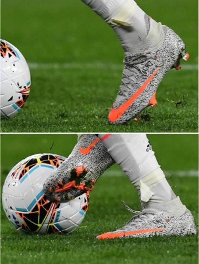 Los tacos que utilizó Cristiano Ronaldo en el partido contra el AC Milan.