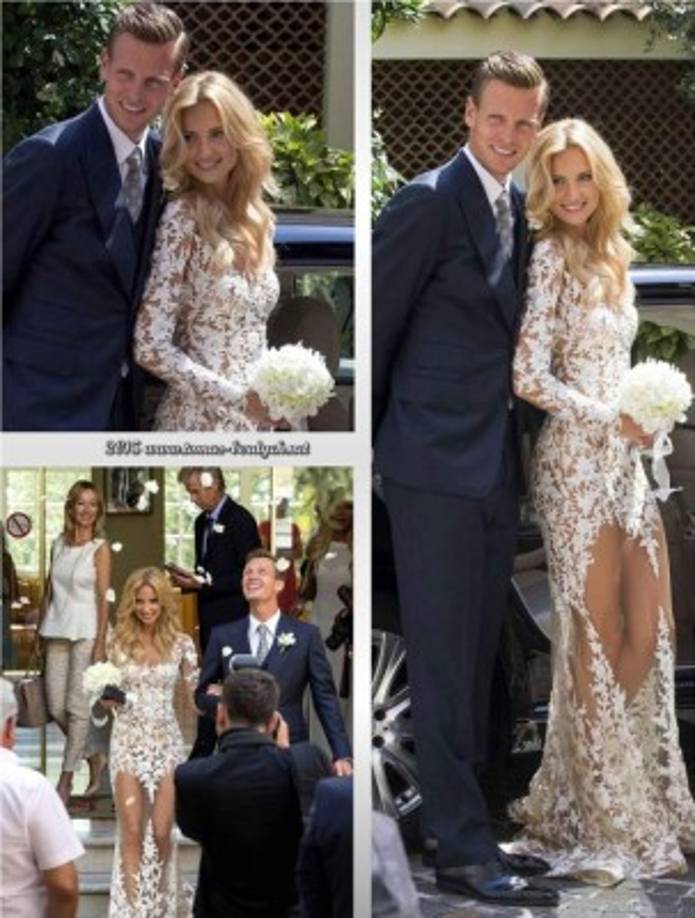 Ester Satorova y Tomas Berdych se casaron el pasado julio en Mónaco.