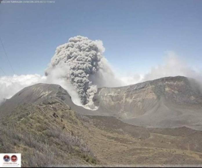 Turrialba en Costa Rica: En 2016 tuvo la erupción más grande de las últimas décadas.