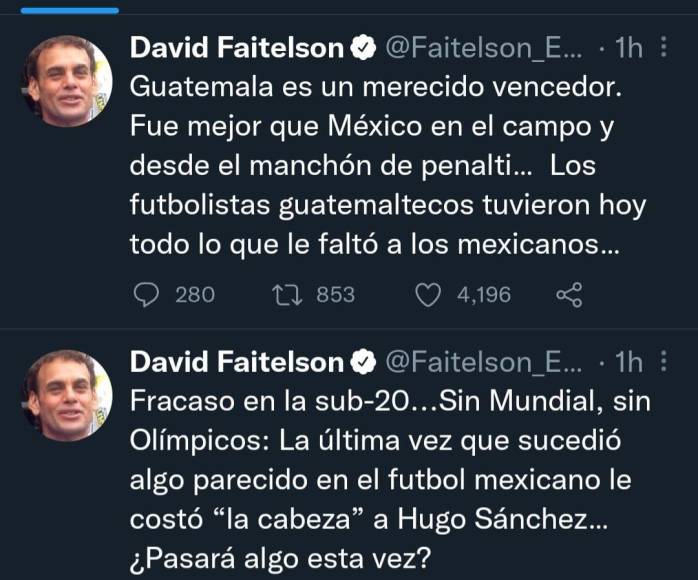 ¡No los perdonaron! David Faitelson y su duro comentario tras la eliminación de México en el Premundial Sub-20
