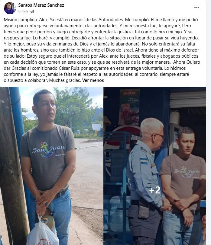 Acusado por el crimen de Vianka se entrega en Copán tras versiones de fuga a Guatemala