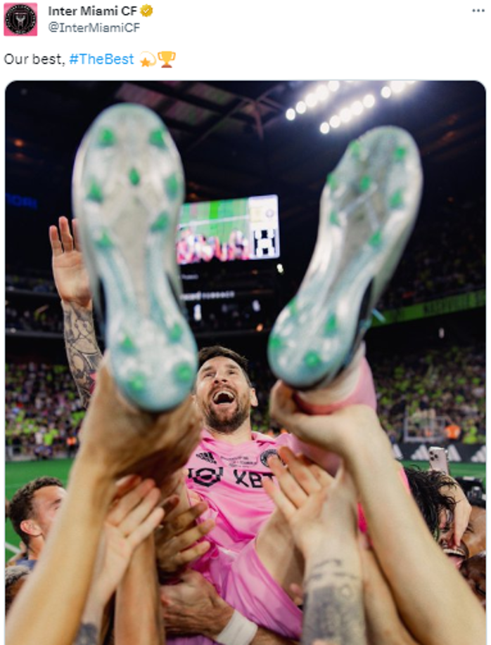 Inter Miami también dejó un mensaje para Lionel Messi tras ganar el The Best como Mejor Jugador del Mundo.
