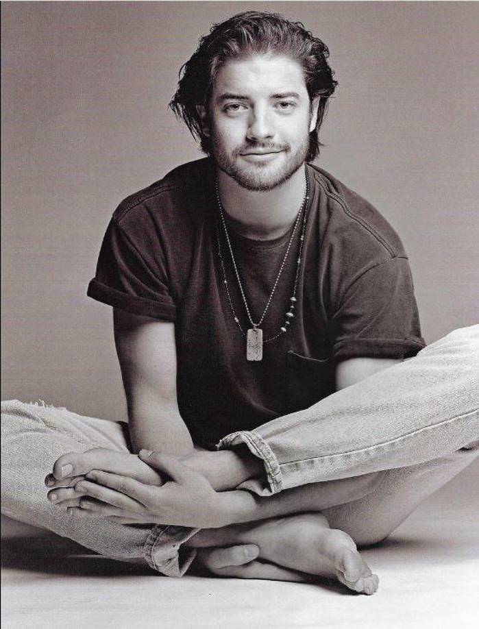 Brendan Fraser en su juventud. 