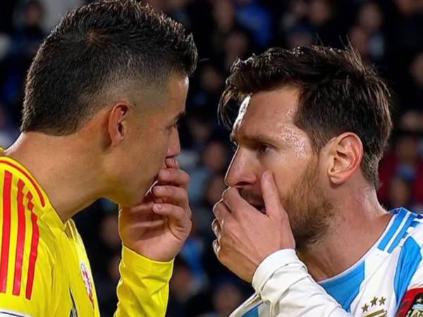 Messi se encaró con James Rodríguez en pleno partido.