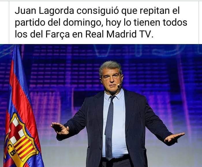 Barcelona y Laporta, víctimas por “repetir” el clásico con Real Madrid