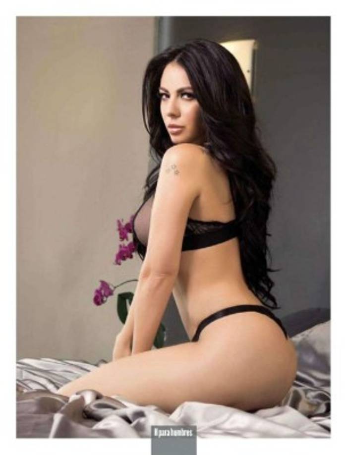 Su última aparición fue para la revista H de Hombres en la cual apareció como Dios la trajó al mundo.