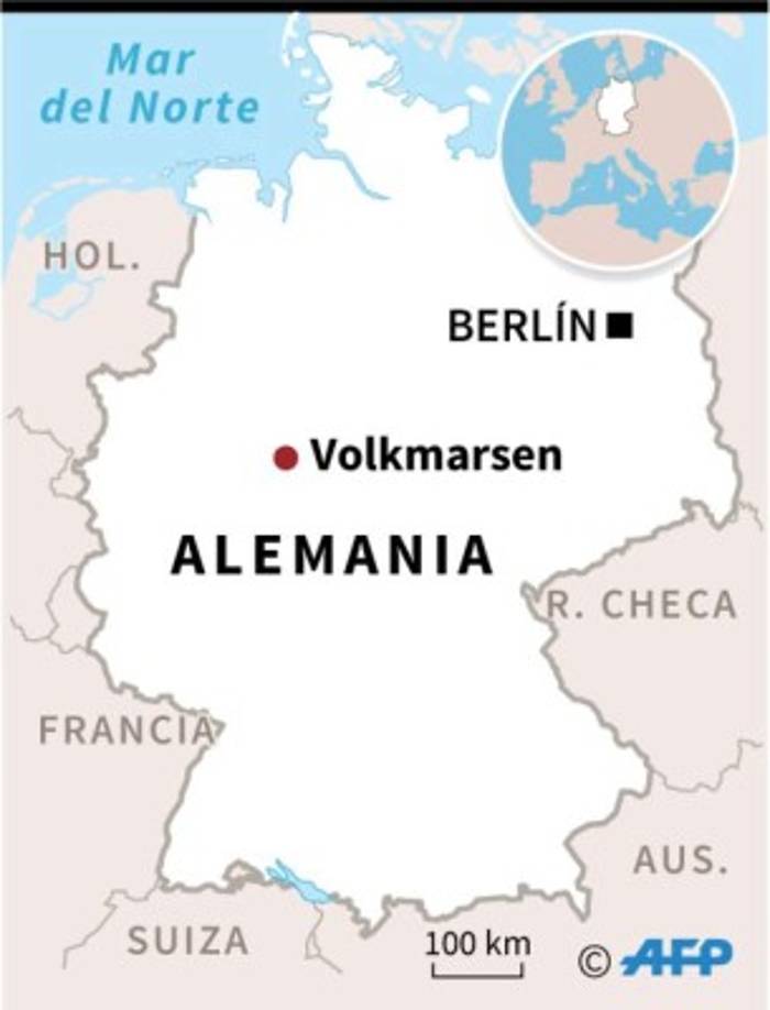 Localización de Volkmarsen, Alemania, en donde un coche embistió una multitud en desfile de carnaval en Alemania.