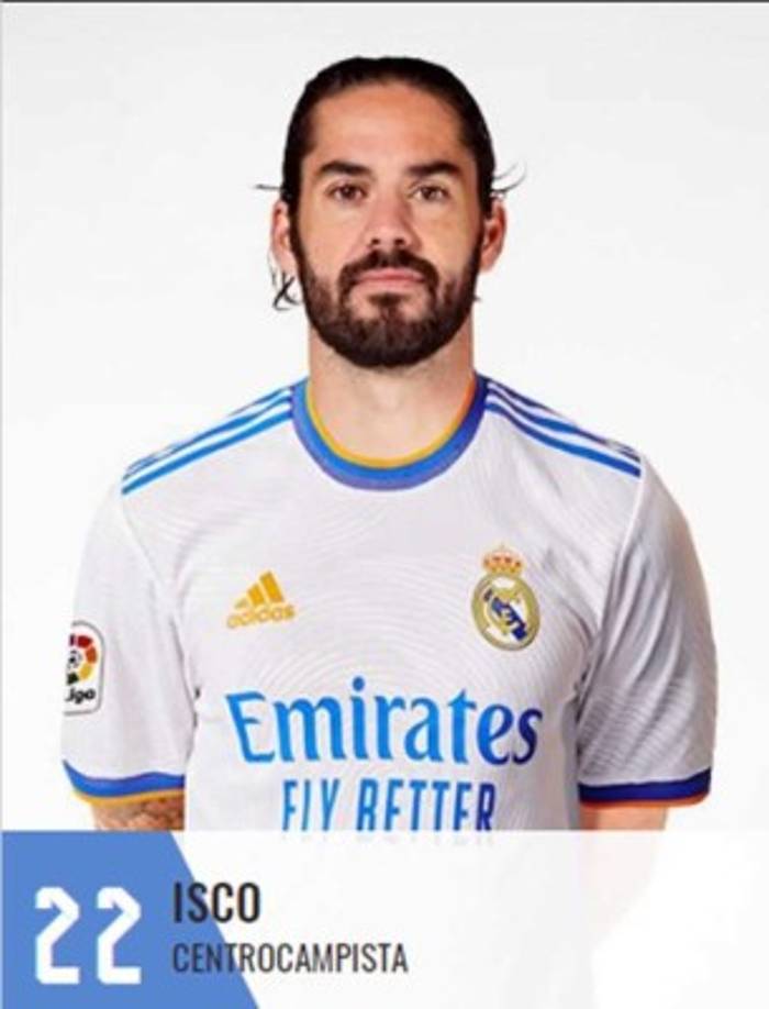 Isco Alarcón - El centrocampista español con el número 22 en el Real Madrid.