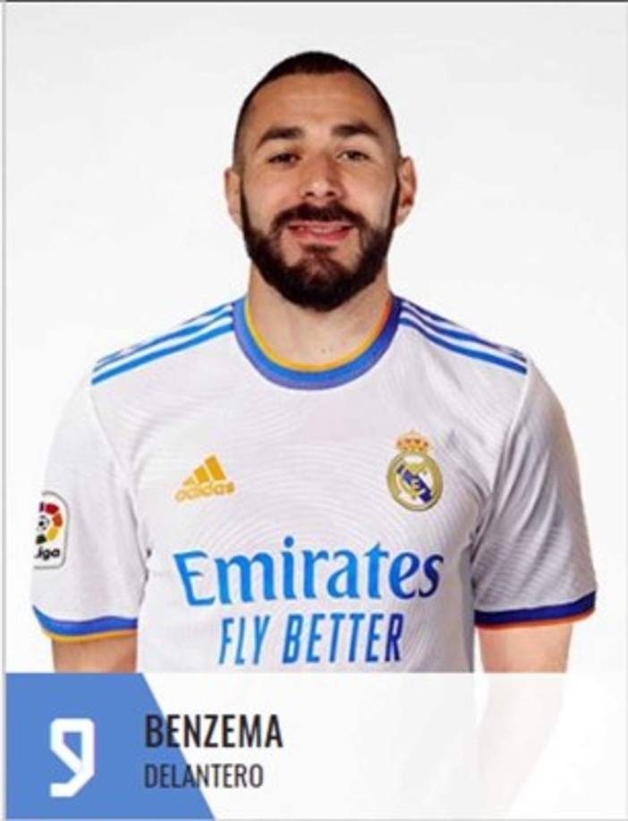 Karim Benzema - El delantero fracnés con el número 9 en el Real Madrid.