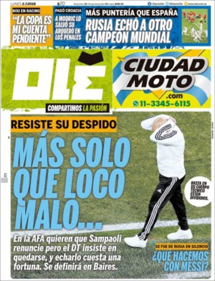 "Olé de Argentina."