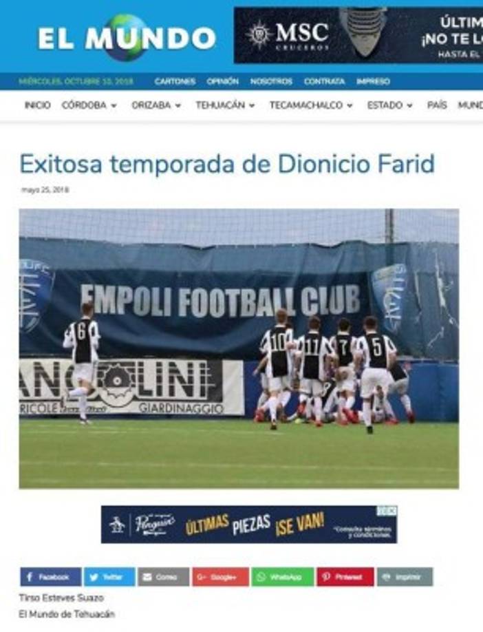 La historia que inventó Farid Rodríguez indica que viajó a Estados Unidos para reforzar a un equipo de ese país, donde se encontraban ojeadores de Rayo Vallecano, Getafe y Juventus, y que los italianos se interesaron por el -supuestamente- originario de Teotitlán de Flores Magón, México.